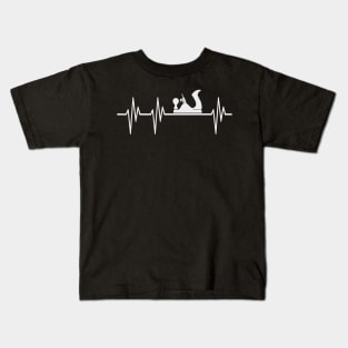 Woodworking Heartbeat Awesome Carpenter Dad Mom Gift Kids T-Shirt